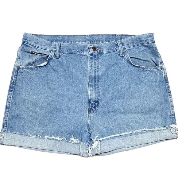 VINTAGE Rustler Light Wash High Rise Daisy Dukes - Picture 3 of 9
